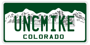 UNCMIKE  license plate in CO