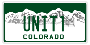 UNIT1  license plate in CO