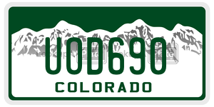 UOD690  license plate in CO