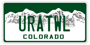 URATWL  license plate in CO