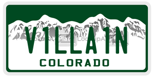 V1LLA1N  license plate in CO