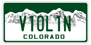V1OL1N  license plate in CO