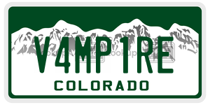V4MP1RE  license plate in CO