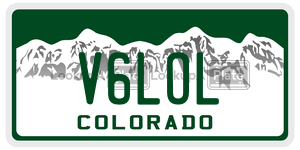 V6LOL  license plate in CO