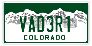 VAD3R1  license plate in CO