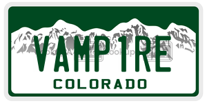VAMP1RE license plate in Colorado