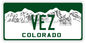 VEZ  license plate in CO