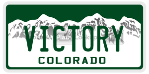 VICTORY  license plate in CO