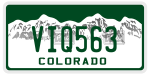 VIQ563  license plate in CO