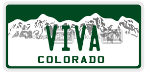 VIVA  license plate in CO
