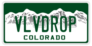 VLVDROP  license plate in CO