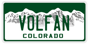 VOLFAN  license plate in CO
