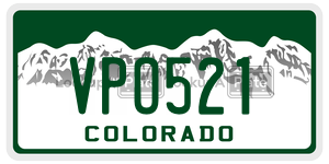 VPO521 license plate in Colorado
