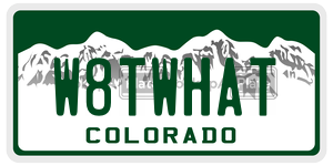 W8TWHAT  license plate in CO