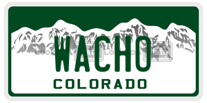 WACHO  license plate in CO