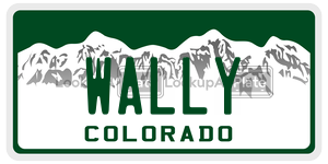 WALLY  license plate in CO