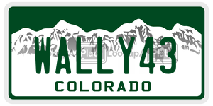 WALLY43  license plate in CO