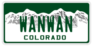WANWAN  license plate in CO