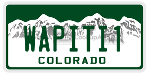 WAPITI1  license plate in CO