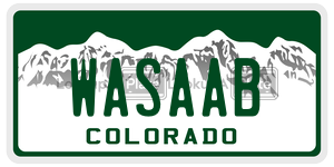 WASAAB  license plate in CO