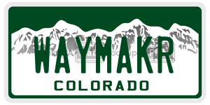 WAYMAKR  license plate in CO