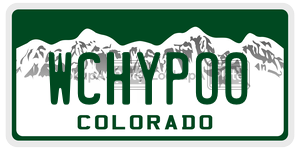 WCHYPOO  license plate in CO