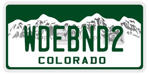 WDEBND2  license plate in CO