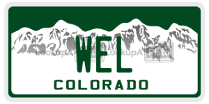 WEL  license plate in CO