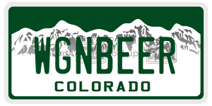 WGNBEER  license plate in CO