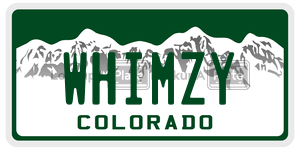WHIMZY  license plate in CO