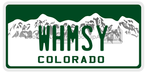 WHMSY  license plate in CO