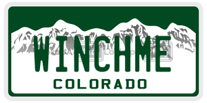 WINCHME license plate in Colorado