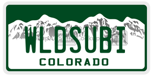 WLDSUBI  license plate in CO