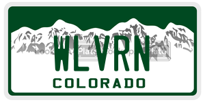 WLVRN  license plate in CO