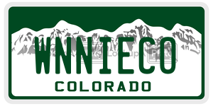 WNNIECO  license plate in CO