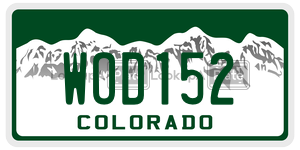 WOD152  license plate in CO