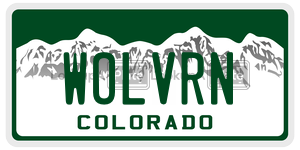 WOLVRN  license plate in CO