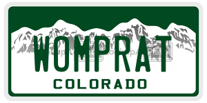 WOMPRAT  license plate in CO