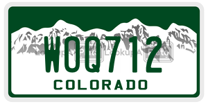 WOQ712  license plate in CO