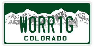 WORR1G  license plate in CO