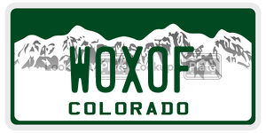 WOXOF  license plate in CO