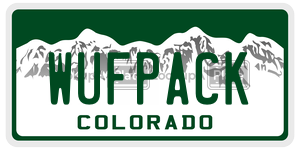 WUFPACK  license plate in CO