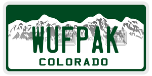 WUFPAK  license plate in CO