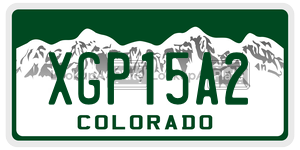 XGP15A2  license plate in CO
