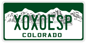 XOXOESP  license plate in CO