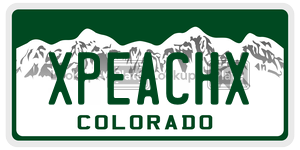 XPEACHX  license plate in CO