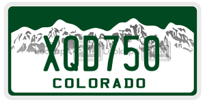 XQD750  license plate in CO