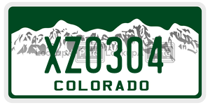 XZO304  license plate in CO