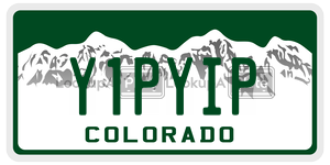Y1PYIP  license plate in CO