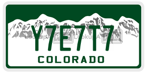 Y7E7T7  license plate in CO